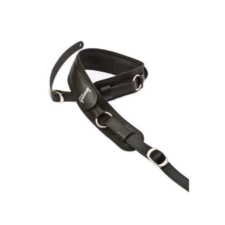 PAS ZA KITARO GIBSON Slingshot - Black Top Grain Leather with elastic pull