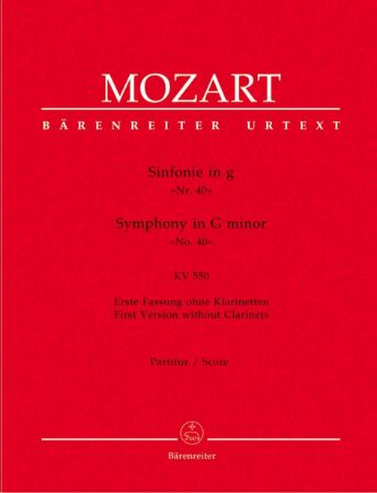 Slika MOZART:SYMPHONY NO.40 KV 550  SCORE