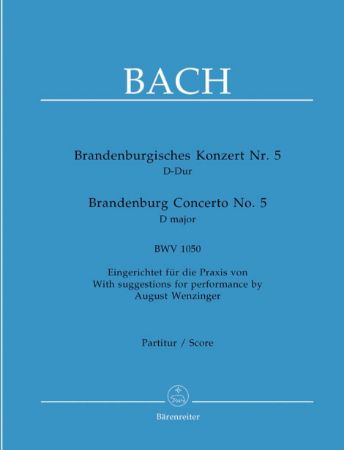 BACH J.S.:BRANDENBURG CONCERTO NO.5 SCORE