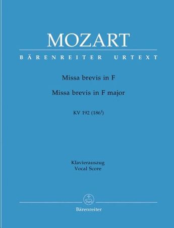 Slika MOZART:MISSA BREVIS IN F VOCAL SCORE