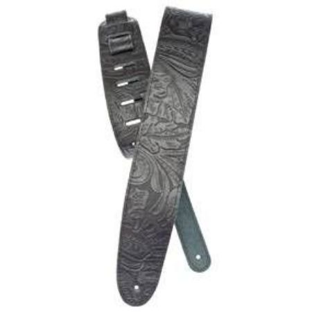 Slika PAS ZA KITARO PLANET WAVES  Embossed Leather Guitar Strap, Black 