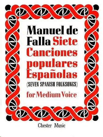 Slika DE FALLA:7 SPANISH FOLKSONGS MEDIUM VOICE