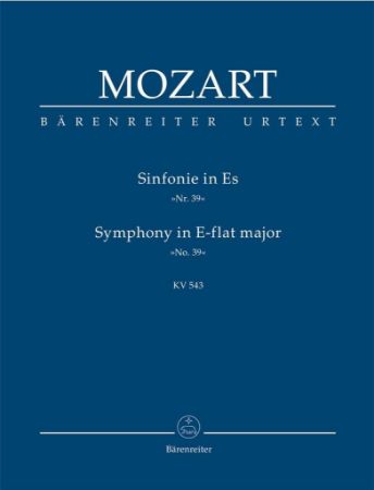 MOZART:SYMPHONY/ SINFONIE KV 543 IN ES NO.39 KV543 STUDY SCORE