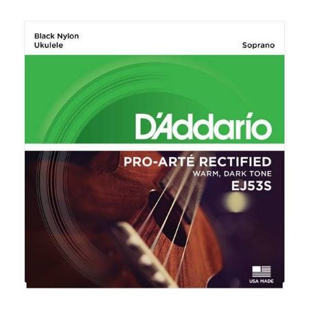 Slika DAddario strune za  sopran ukulele EJ53S black nylon