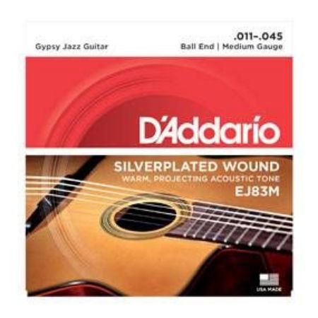 DAddario strune za akustično kitaro EJ83M Gypsy Jazz, Ball End, Medium, 11-45