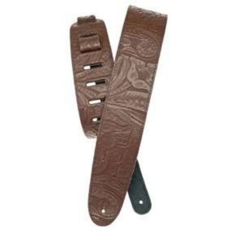 PAS ZA KITARO PLANET WAVES  Embossed Leather Guitar Strap, Br 