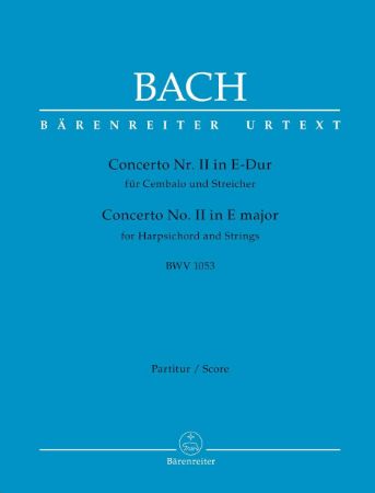 BACH J.S.:CONCERTO NO.2 BWV 1053 SCORE