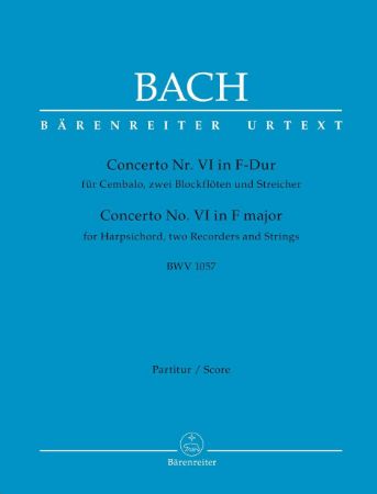 Slika BACH J.S.:CONCERTO NO.6 BWV 1057 SCORE