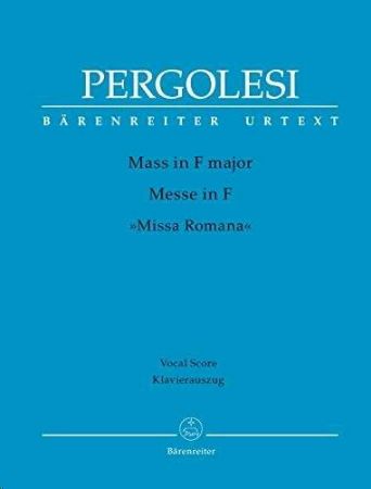 PERGOLESI:MASS IN F MAJOR VOCAL SCORE