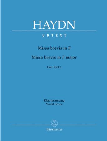 Slika HAYDN:MISSA BREVIS IN F MAJOR VOCAL SCORE