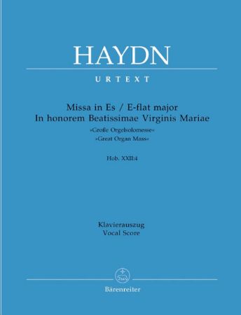 Slika HAYDN:MISSA IN ES HOB XXII:4 GREAT ORGAN MASS  VOCAL SCORE