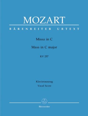 Slika MOZART:MISSA IN C CREDO MESSE KV 257 VOCAL SCORE