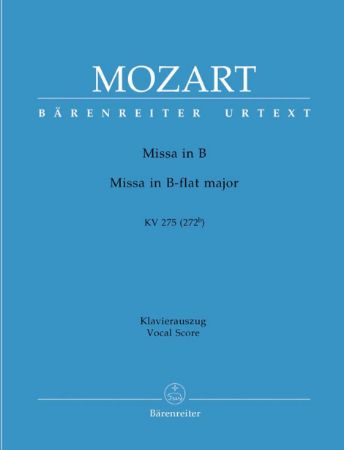 Slika MOZART:MISSA IN B KV 275 VOCAL SCORE