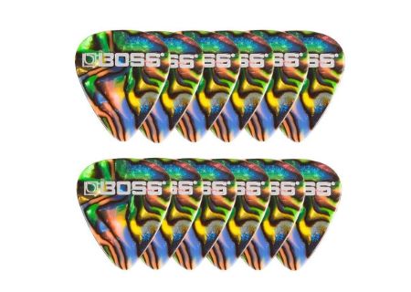 DRSALICA - TRZALICA Boss BPK-12-AH Celluloid Pick Heavy Abalone 12 Pack