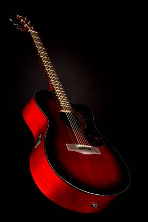 Slika AKUSTIČNA KITARA YAMAHA FSX315C DARK RED BURST LTD