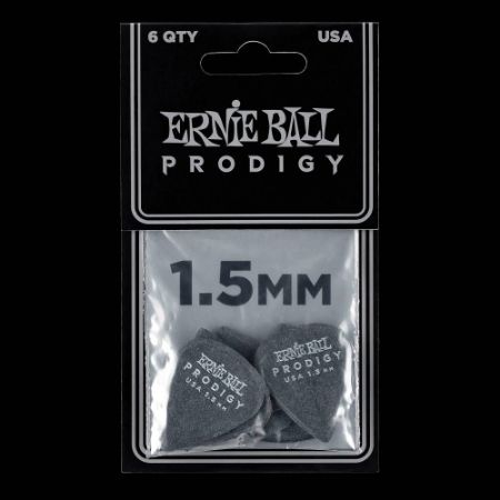 DRSALICA - TRZALICA ERNIE BALL 1.5mm Black Standard Prodigy Picks 6-Pack 9199