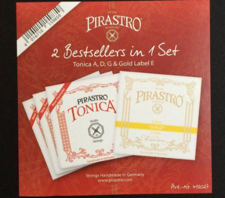 Slika PIRASTRO TONICA SET ZA VIOLINO 4/4 - E GOLD LABEL