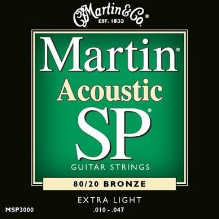 Slika Martin MSP3000 80/20 Bronze Acoustic Guitar Strune Extra Light 010-047