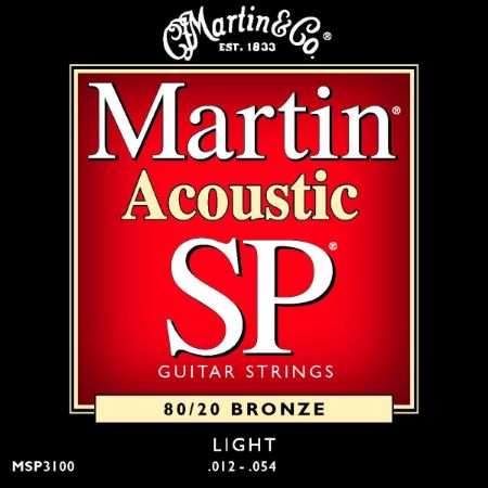 Martin MSP3100 80/20 Bronze Acoustic Guitar Strune Light 012-054