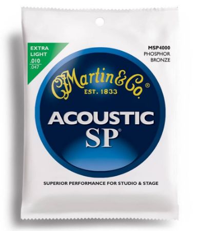 Martin MSP4000 Phos Bronze Acoustic Guitar Strune Extra Light 010-047