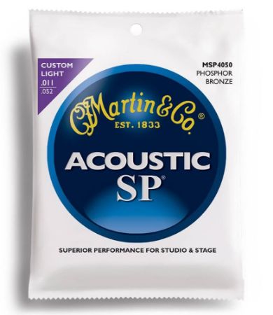 Martin MSP4050 Phos Bronze Acoustic Guitar Strune Custom Light 011-052