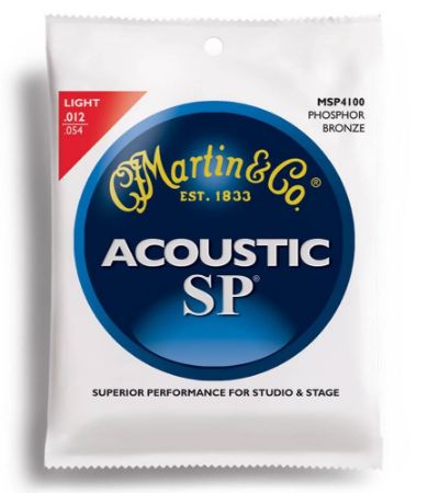 Martin MSP4100 Phos Bronze Acoustic Guitar Strune Light 012-054