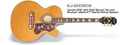 Slika EPIPHONE ELEKTRO AKUSTIČNA KITARA J-200 EC STUDIO VN