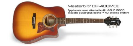 EPIPHONE ELEKTRO AKUSTIČNA KITARA MASTERBILT DR-400MCE VIOLIN BURST