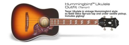 Slika Epiphone Hummingbird Tenor UKULELE TSB