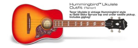 Epiphone Hummingbird Tenor UKULELE FC