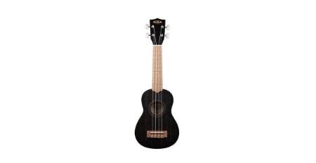 KALA Black Satin Mahogany Soprano Ukulele, with Bag (UB-S) KA 15 S BLK