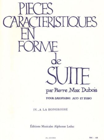 Slika DUBOIS:PIECES CARACTERISTIQUES EN FORME DE SUITE NO.4 SAX