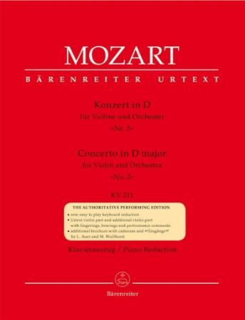 MOZART:CONCERTO FOR VIOLIN NO.2 KV211 VIOLINE AND PIANO