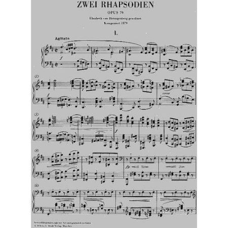 BRAHMS:ZWEI RHAPSODIEN OP 79