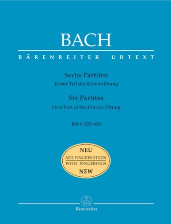 Slika BACH J.S.:SIX PARTITAS  BWV 825-830 WITH FINGERINGS