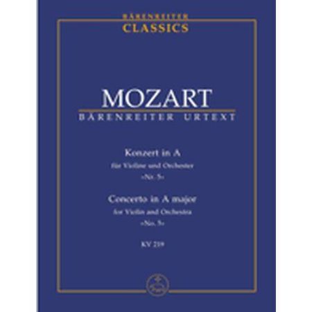 MOZART:CONCERTO IN A NR.5 KV219 SCORE