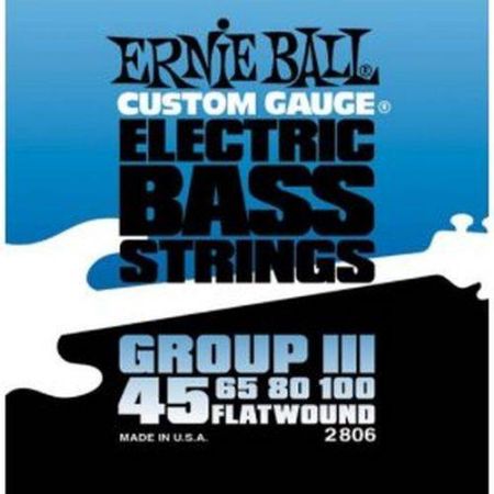 Slika ERNIE BALL strune za bas kitaro SET 2806 BASS 045-100 BRUŠENE