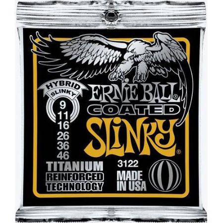 Slika ERNIE BALL strune za električno kitaro SET 3122 009-046 TITANIUM