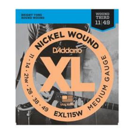 Strune D'addario e. kitara EXL115W Nickel Wound, Medium/Blues-Jazz Rock