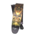 PAS ZA KITARO PLANET WAVES Alchemy Leather Guitar Strap, Green Skull