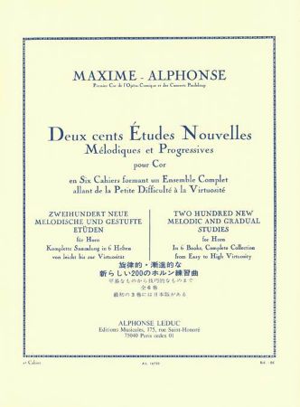 ALPHONSE:200 ETUDES NOUVELLES MELODIQUES VOL.2 HORN