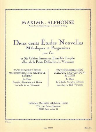 ALPHONSE:200 ETUDES NOUVELLES MELODIQUES VOL.5 HORN