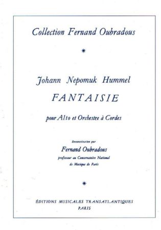 HUMMEL/OUBRADOUS:FANTAISIE VIOLA AND PIANO