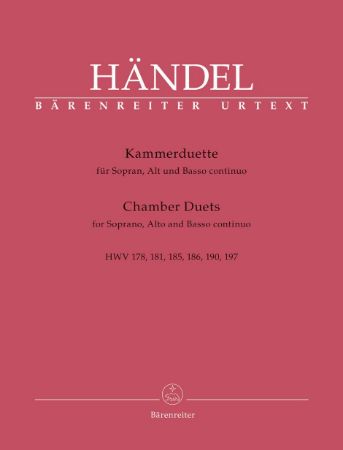 HANDEL:CHAMBER DUETS FOR SOPRANO,ALTO AND BASSO CONTINUO