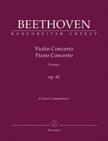 BEETHOVEN:VIOLIN CONCERTO OP.61 CRITICAL COMMENTARY