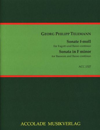 TELEMANN:SONATE F-MOLL BASSOON AND PIANO