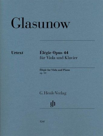 GLASUNOW:ELEGIE OP.44 VIOLA AND PIANO