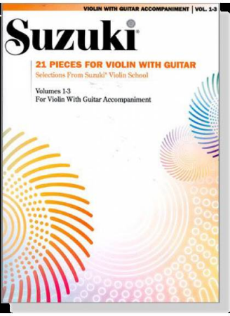 SUZUKI-21PIECES FOR VIOLIN WITH GUITAR