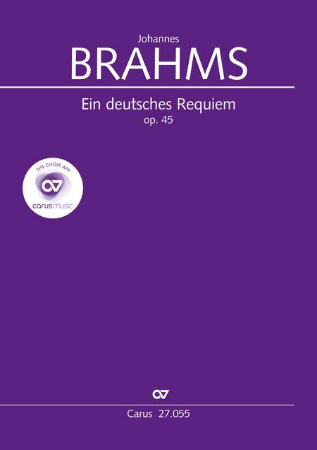 BRAHMS:EIN DEUTSCHES REQUIEM OP.45 FULL SCORE ARR.FOR CHAMBER ENS.