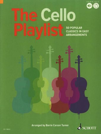 THE CELLO PLAYLIST 50 POPULAR CLASSICAL IN EASY ARR.+AUDIO ACC.DOWNLOAD